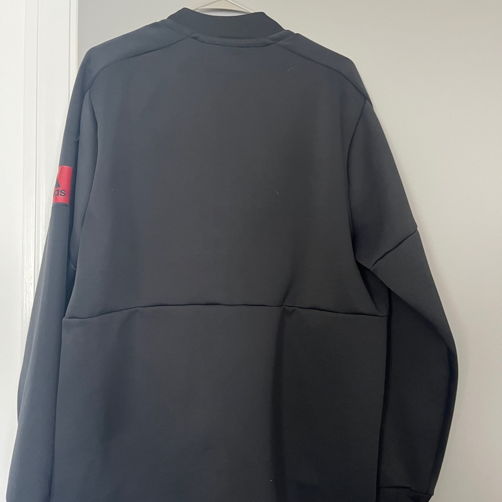 Rutgers Adidas Men's Black and Red Crewneck Sweater L